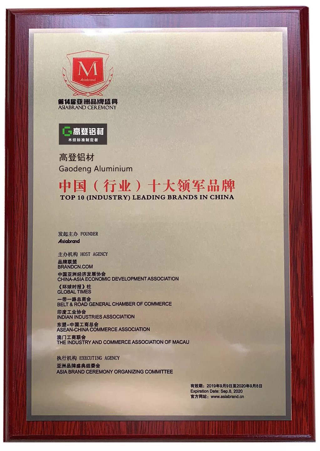 Medals of Top 10 Leading Brands in the Industry